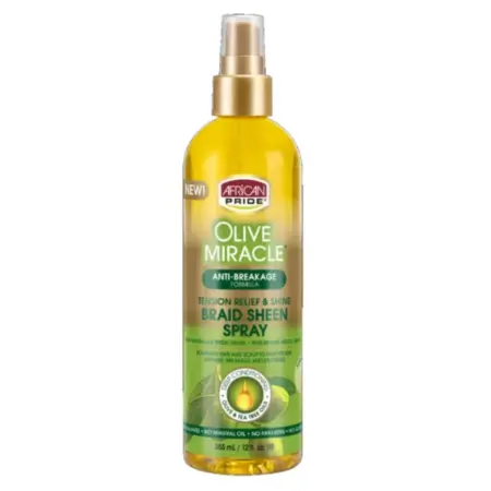 African Pride Olive Miracle Braid Sheen Spray 355ml